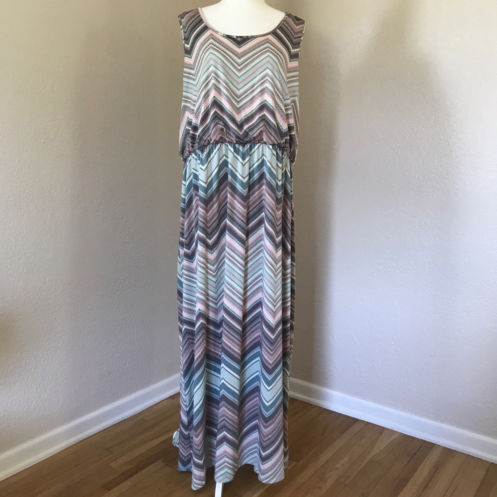 Maurices Chevron Crochet Lace Maxi Dress